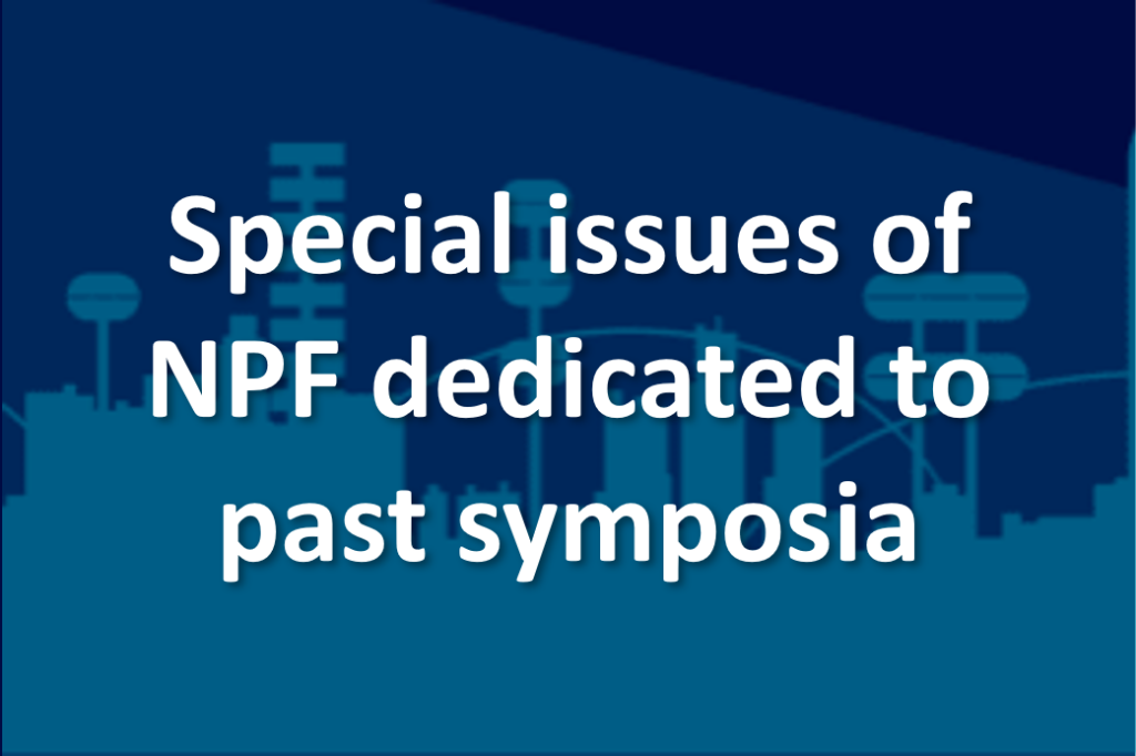 picture with words: Special issues of NPF dedicated to past symposia