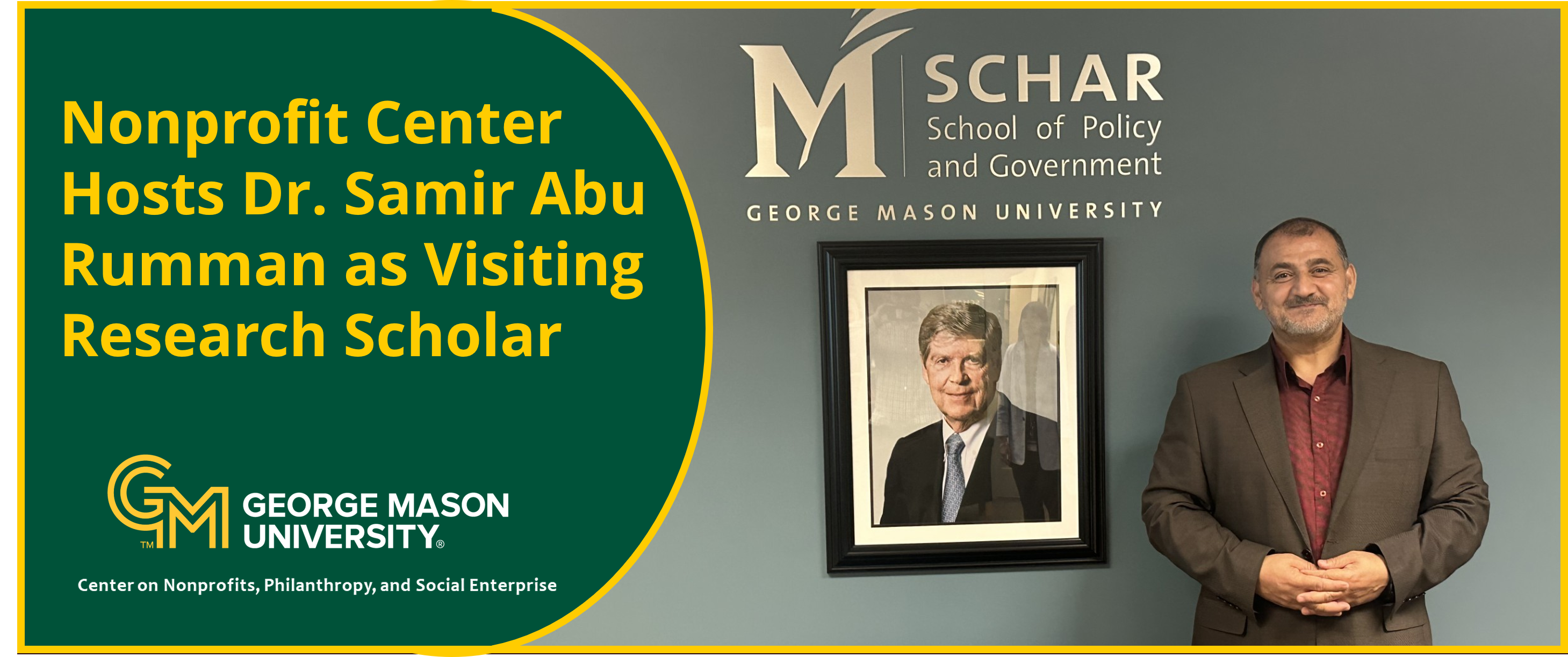 The Center on Nonprofits, Philanthropy, and Social Enterprise Hosts Dr. Samir Abu Rumman as Visiting Research Scholar