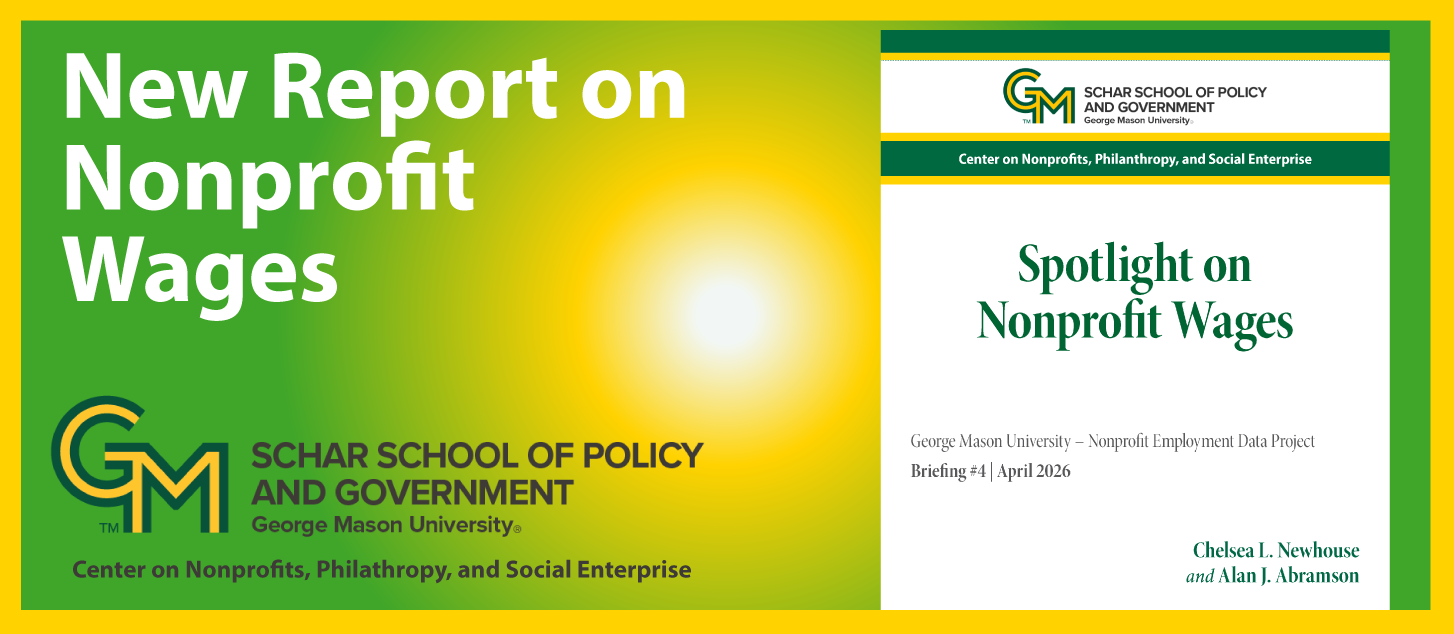 New George Mason University Report Highlights Nonprofit Wages Compared to For-profits and Government